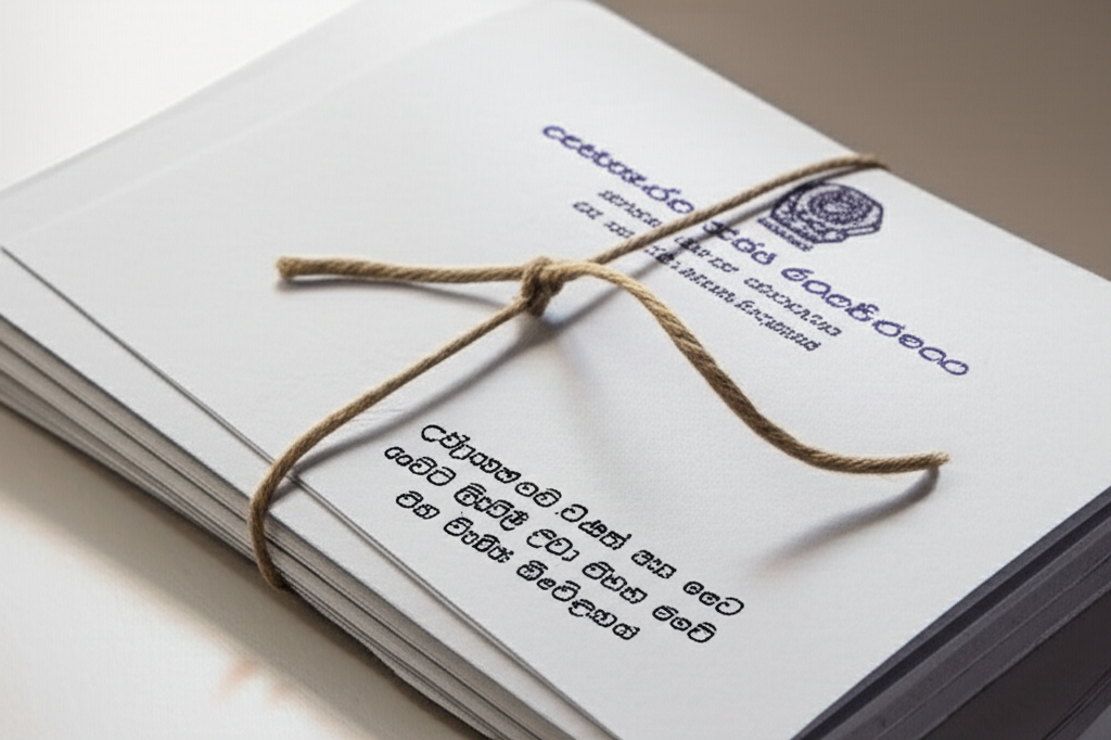 උප්පැන්න සහතික පිටපත් සහ මෙම ලියවිලි රජයෙන් ලබා ගන්න එන අයට විශේෂ නිවේදනයක්