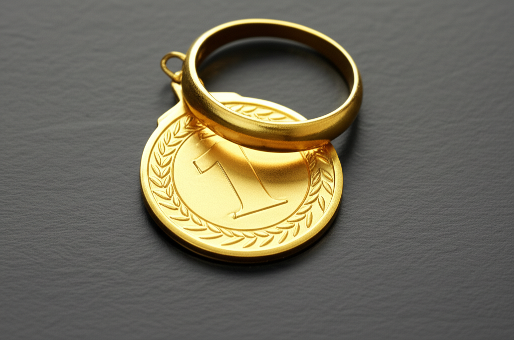 රන් පදක්කම සමඟ ලැබුණු රන් මුදුව