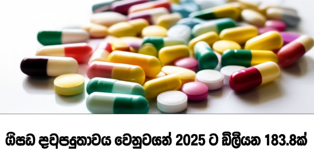 ඖෂධ අවශ්යතාවය වෙනුවෙන් 2025 ට බිලියන 183.8ක්